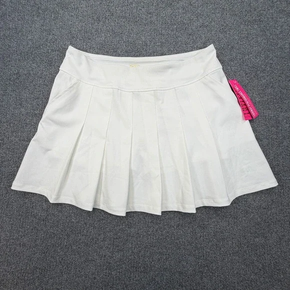 Lilly Pulitzer Priska Skort Women 12 Resort White Luxletic Pleated Tennis Golf - Picture 2 of 10